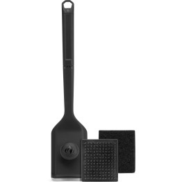 Essential Grillbürste mit Edelstahlborsten und Scheuerschwamm